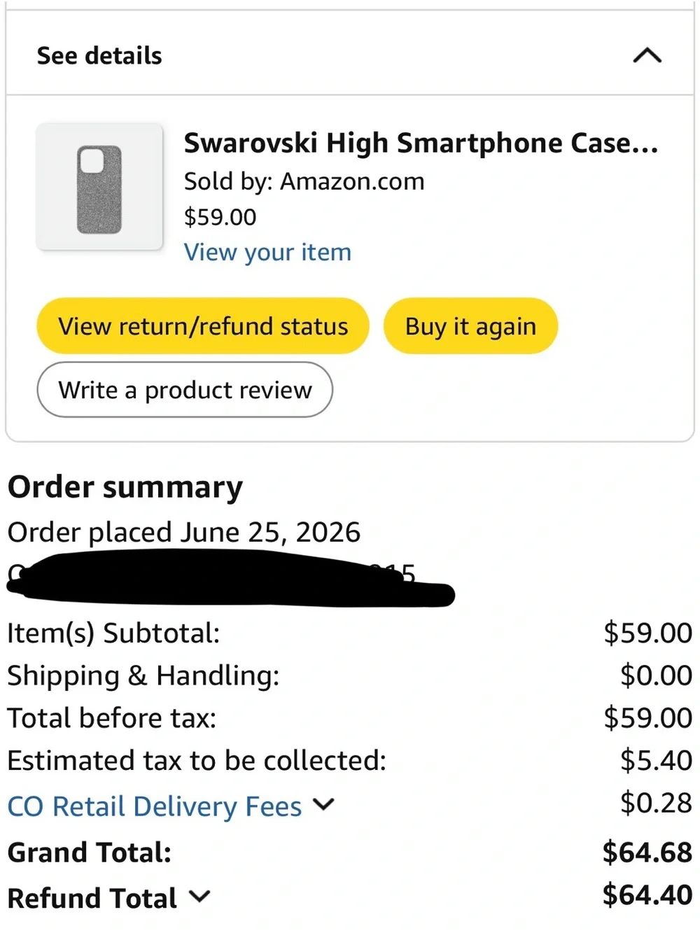 Swarovski High Smartphone Case for iPhone 15 Pro, silver tone crystals
